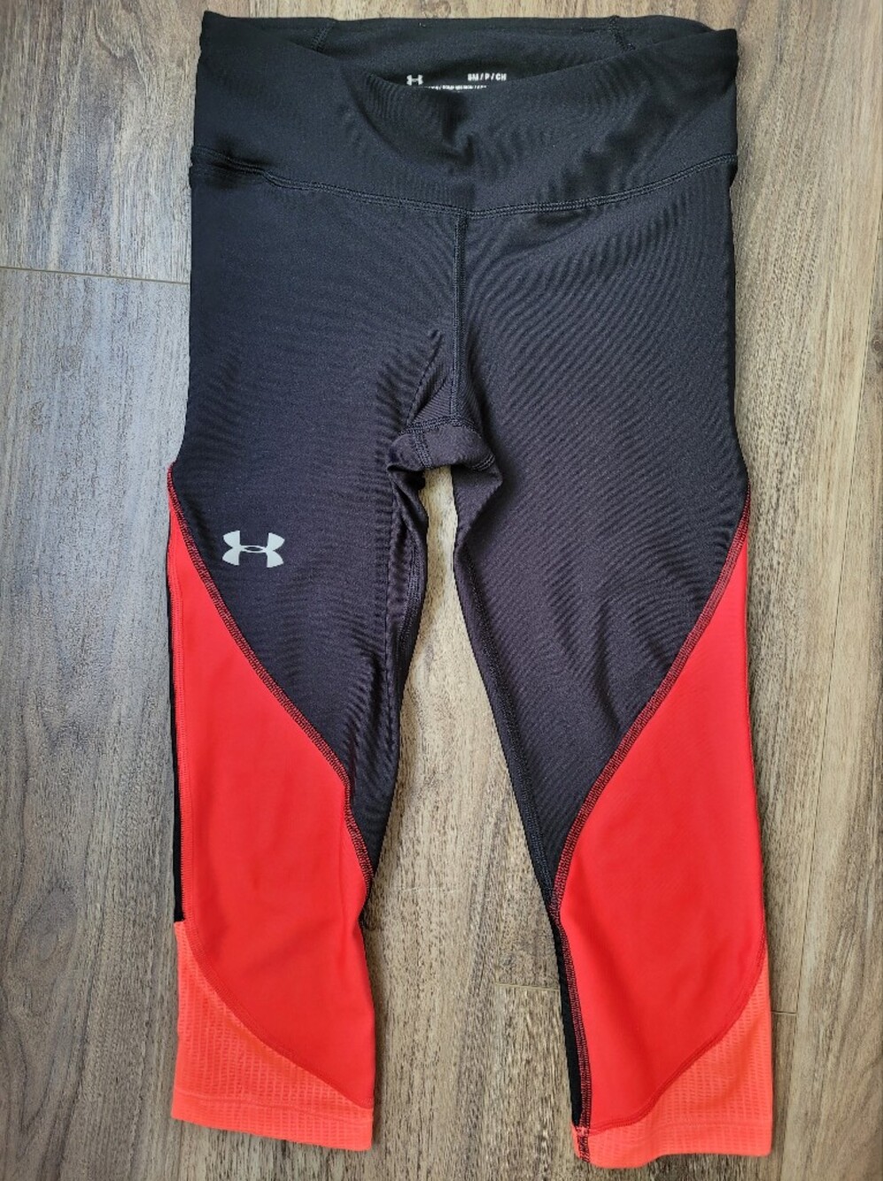 Under Armour Black & Red Performance Leggings